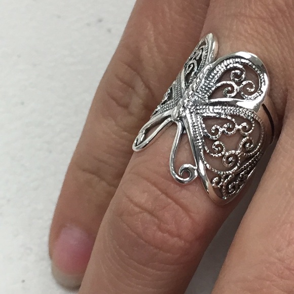 55 off Jewelry Sterling silver 925 filigree butterfly ring from Rich