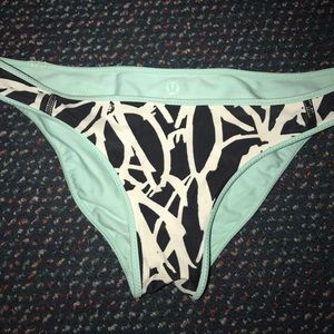 Lululemon Teal/B&W **Reversible swim bottom!