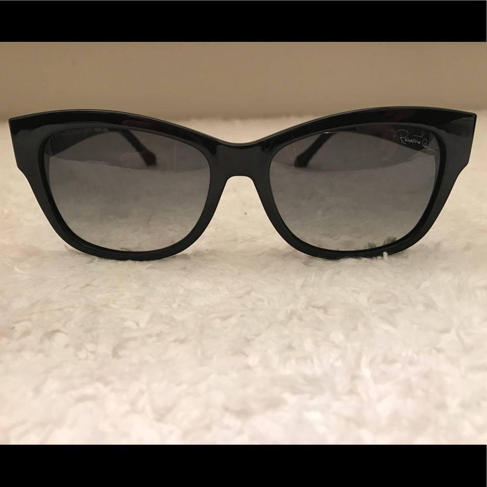 Roberto Cavalli Black Sunglasses with Gold