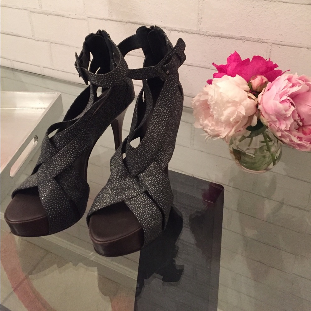 BCBG Maxazria platform strappy heels