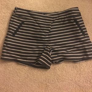 Black and white stripes shorts from Loft