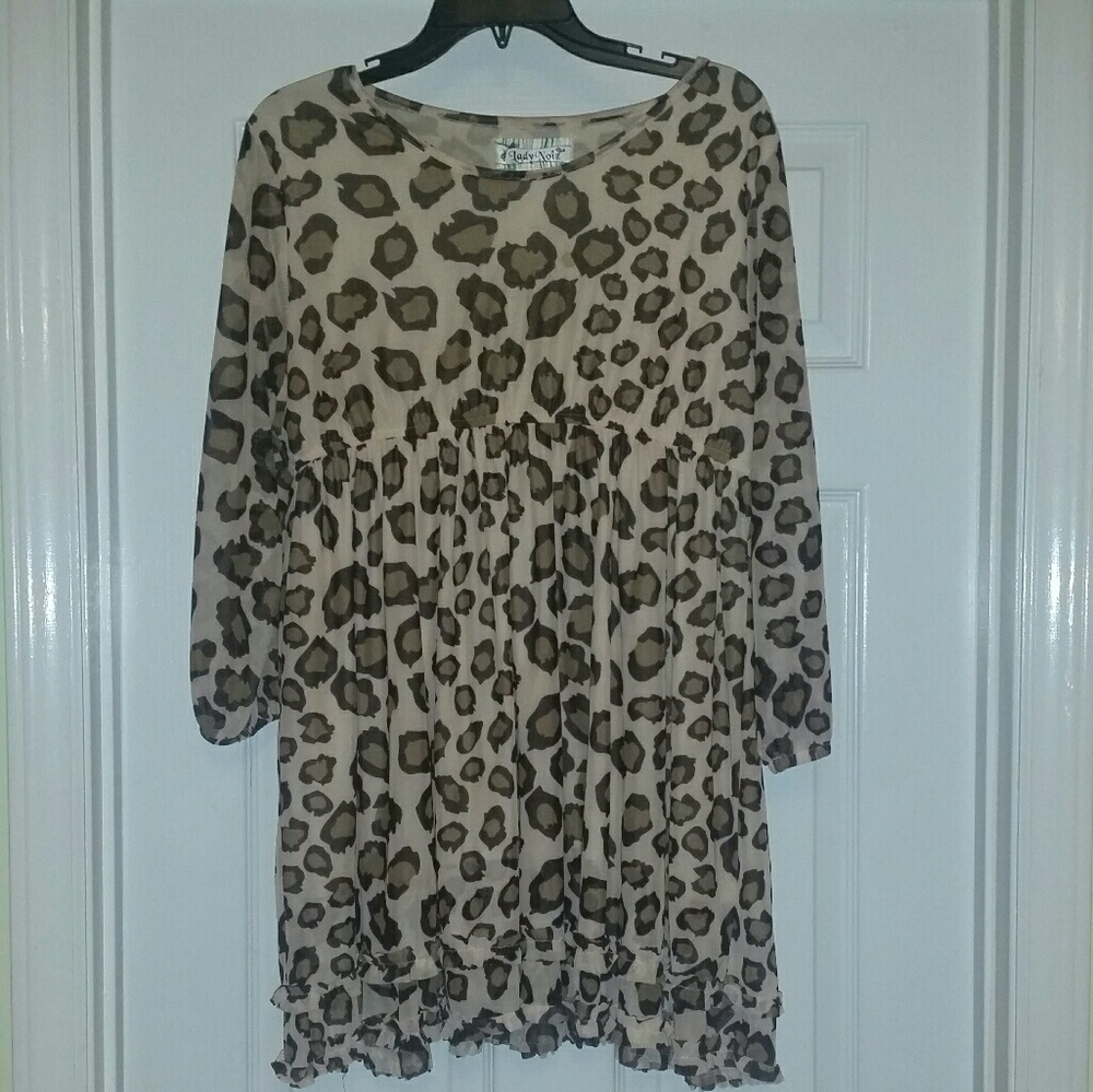 Adorable Leopard print baby doll dress/tunic