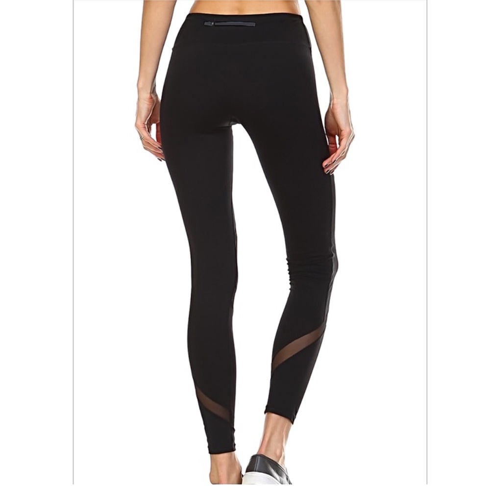 SALE- Double Mesh Panel Leggings - Picture 5 of 5
