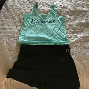 Victoria secret tank(s) and shorts(m)