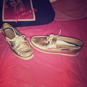 Metallic Gold Sperry Top-Siders