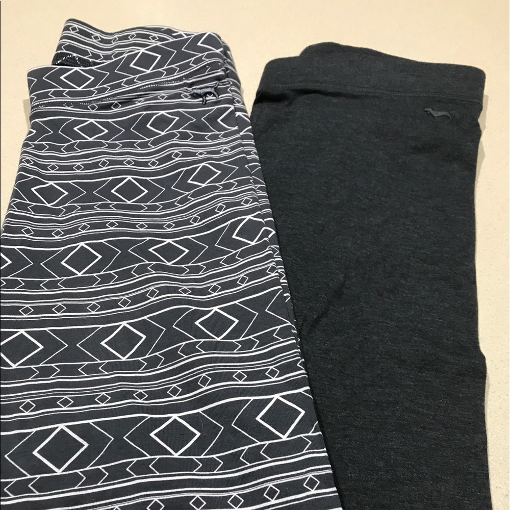 🌼2 pairs of PINK leggings solid & print