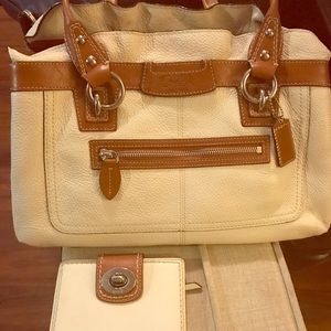 Coach bag with matching wallet