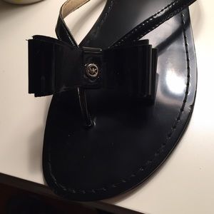 Black Michael Kors bow sandals