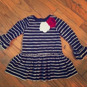 Pippa and Julie Navy and White Striped Dress