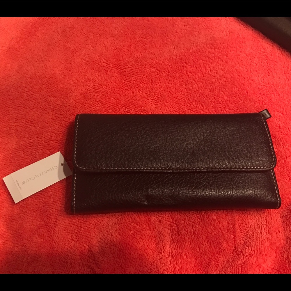 Black charter club wallet -NEW