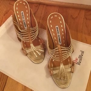 Manolo Blanik sandals 6.5 hardly worn!