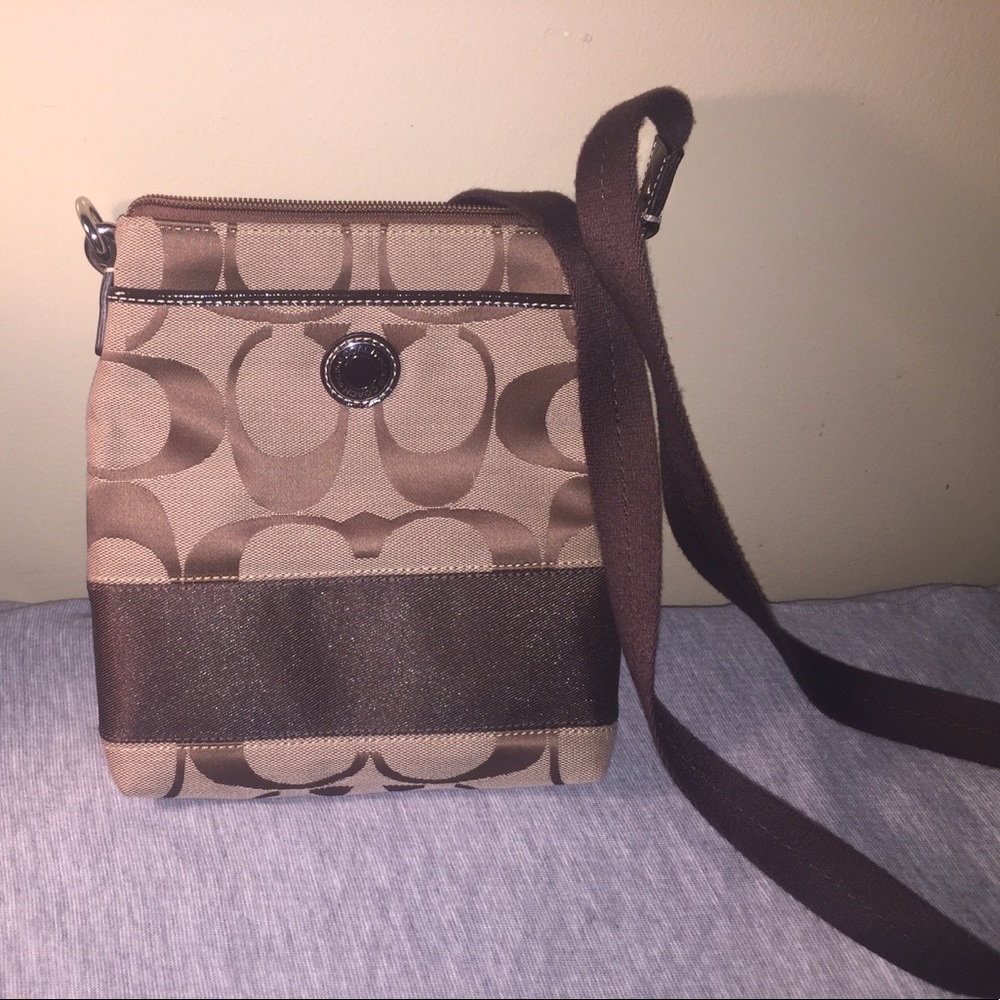 Brown Coach Cross-body Bag