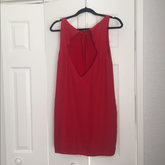 Urban Outfitters Red Open Back Dress w/Pockets - Picture 2 of 5