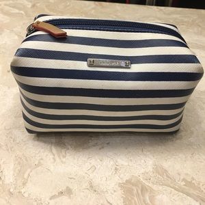 Stella and Dot navy and white stripe Pouf