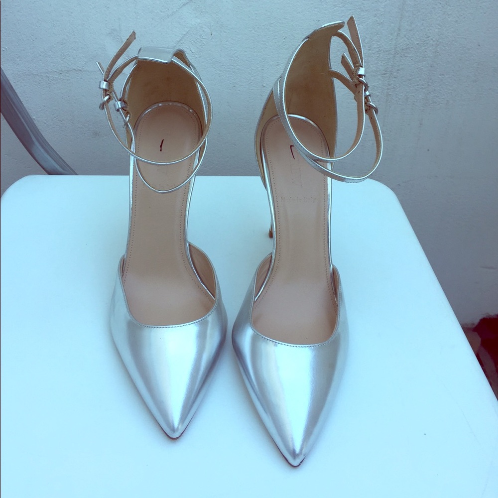 J Crew silver shoes