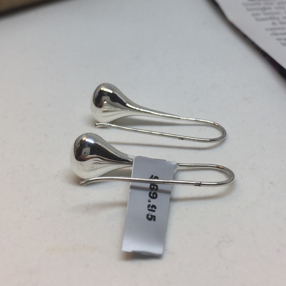 Handmade Classy Teardrop Hook Sterling Silver - Picture 6 of 6