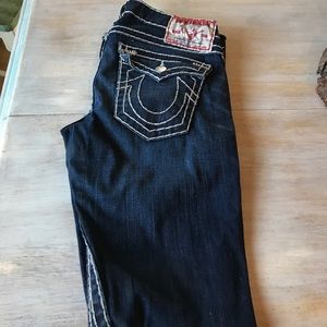 True religion size 30 with crossed crooked stitch