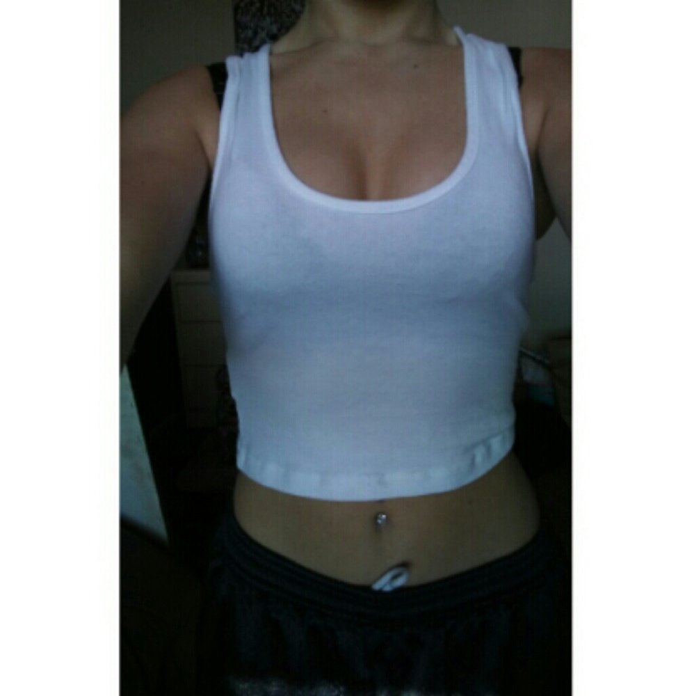 White crop top