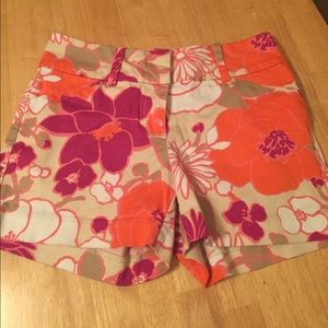 Ann Taylor Floral Signature Petite Shorts