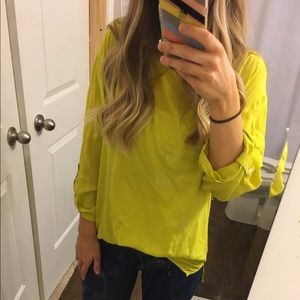 OLD NAVY chartreuse blouse
