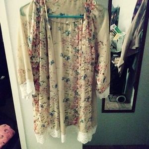 Floral print cardigan