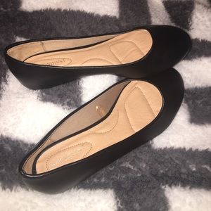 Lane Bryant Black Flats 8W