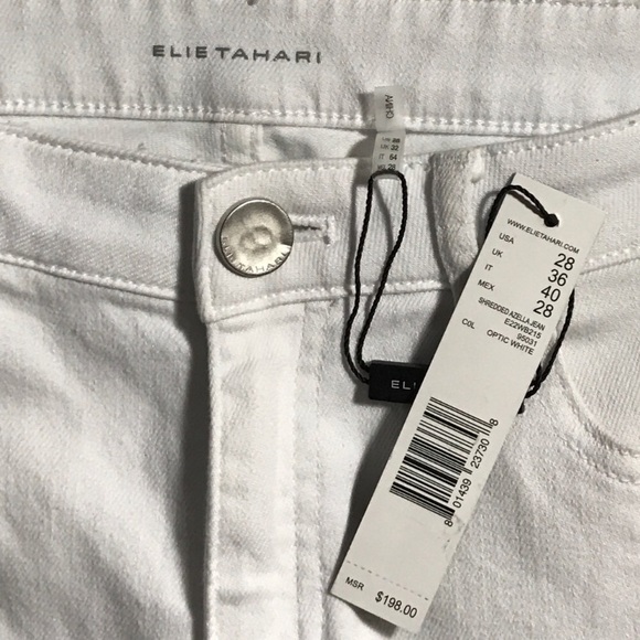 Elie Tahari White Ripped Jeans - Picture 2 of 3