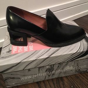 Jeffrey Campbell serling black patent - worn once