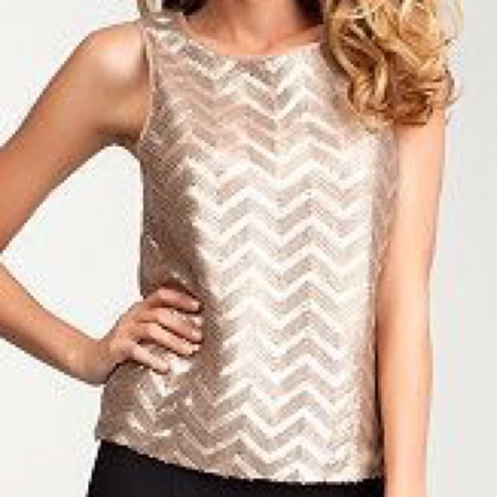 Bebe - Shimmering & matte sleeveless sequin top