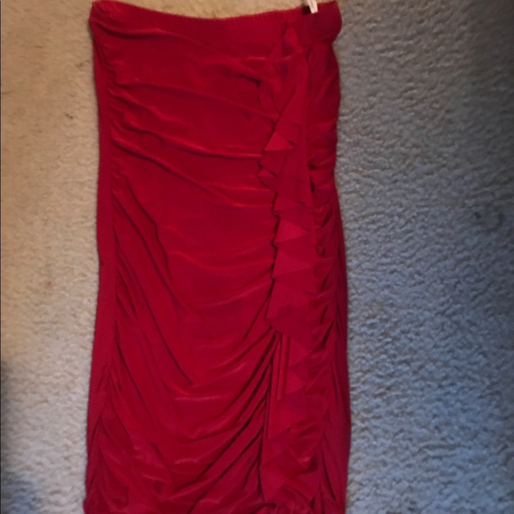 Papaya red mini dress