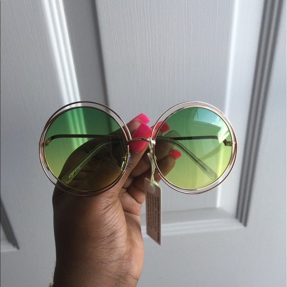 👓COLOR MIRROR CIRCULAR FASHION SUNGLASSES 👓 - Picture 2 of 3