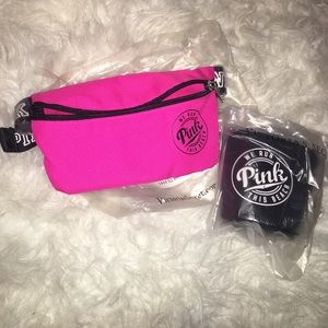 Victoria's Secret PINK fanny pack & koozie