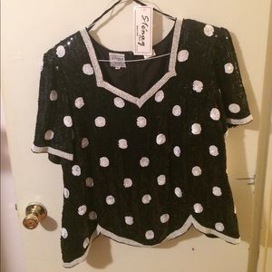 Buy 1 Get 1 Free! NWT Handmade Sequined Beaded Top