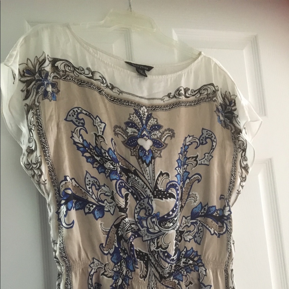 White House Black Market Silk Top Size M