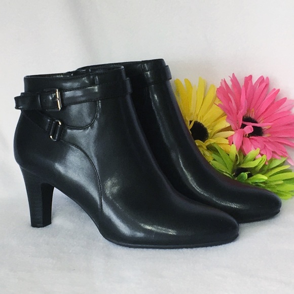 Chaps Shoes Chaps Black Cassady Ankle Boots With Heel New Poshmark
