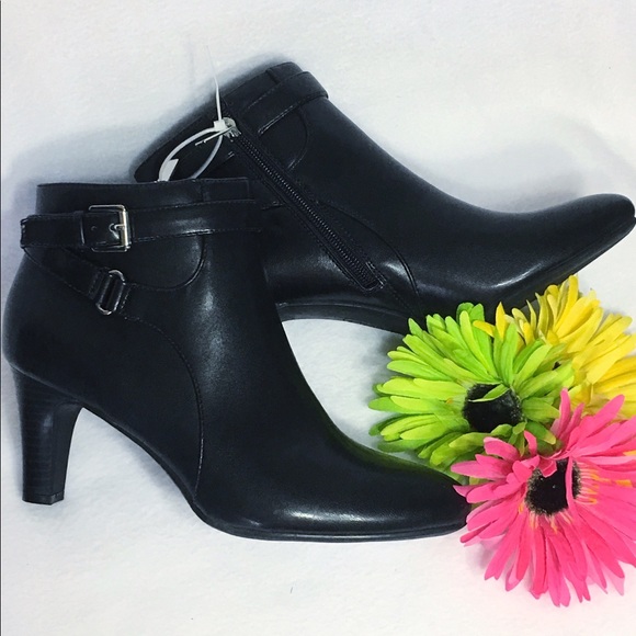 Chaps Shoes Chaps Black Cassady Ankle Boots With Heel New Poshmark