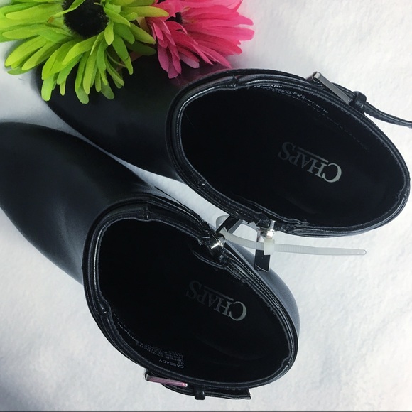 Chaps Shoes Chaps Black Cassady Ankle Boots With Heel New Poshmark