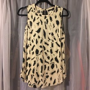 Leopard Print Sleeveless Top with Sheer Back