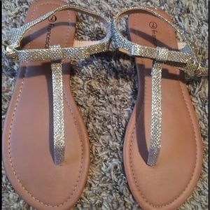 Francesca's gold sandals