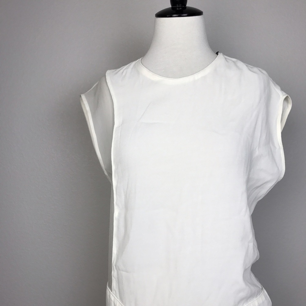 NWT IRO Jacel Off White Silk Contrast Dress - Picture 3 of 8
