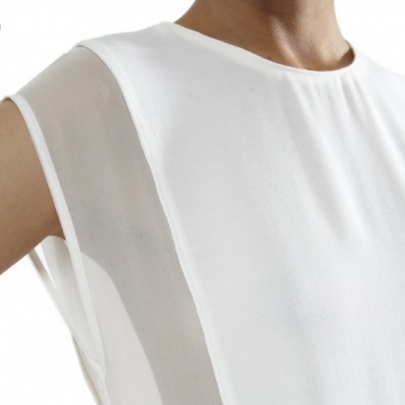 NWT IRO Jacel Off White Silk Contrast Dress - Picture 5 of 8