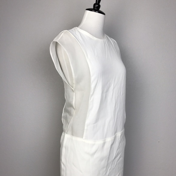 NWT IRO Jacel Off White Silk Contrast Dress - Picture 6 of 8