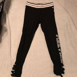 VS PINK cotton strappy leggings