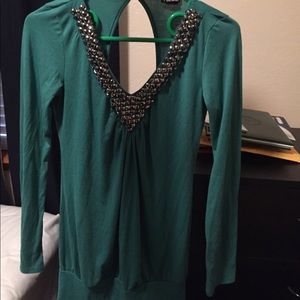 🎀Studded V-Neck blouse