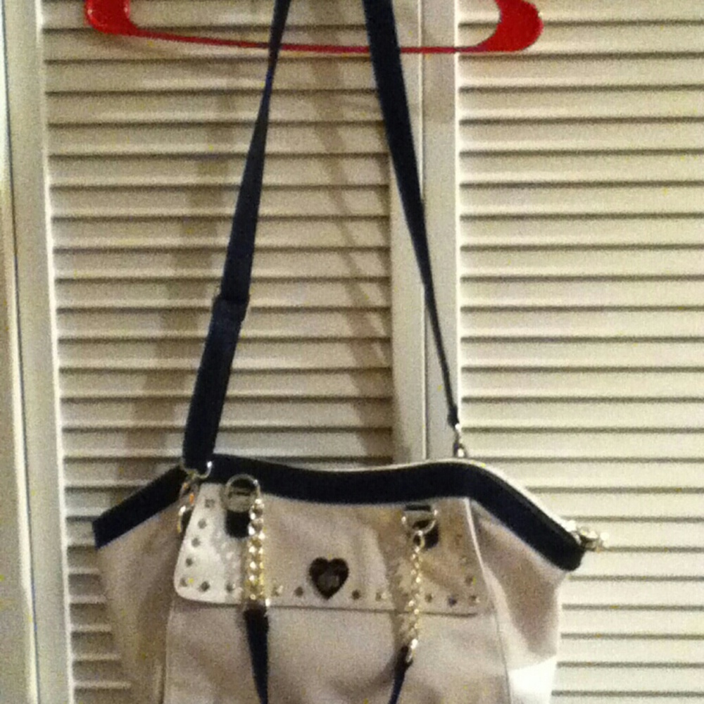 Betsey Johnson White & Black Purse