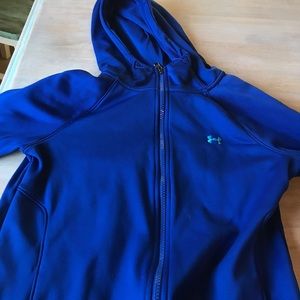 Blue under armour zip up size medium