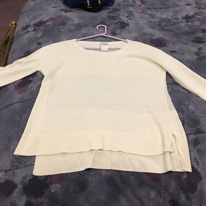 Ivory long sleeve top 64% linen and 36% bamboo