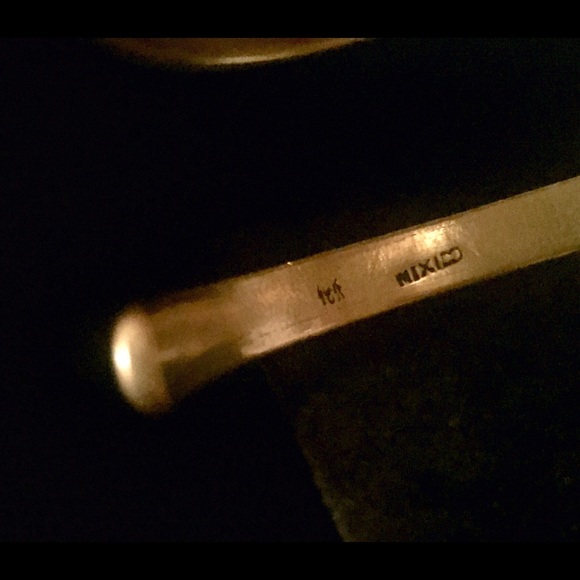 SOLD Solid Gold Mother Of Pearl Snake Bracelet - Picture 3 of 3