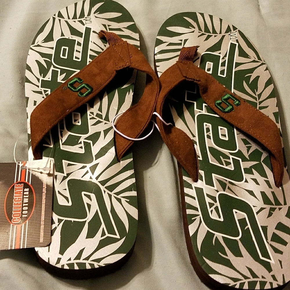 NWT Michigan State University Flip Flops