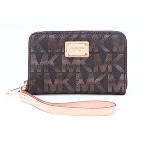 Michael Kors Brown Logo iPhone Wristlet